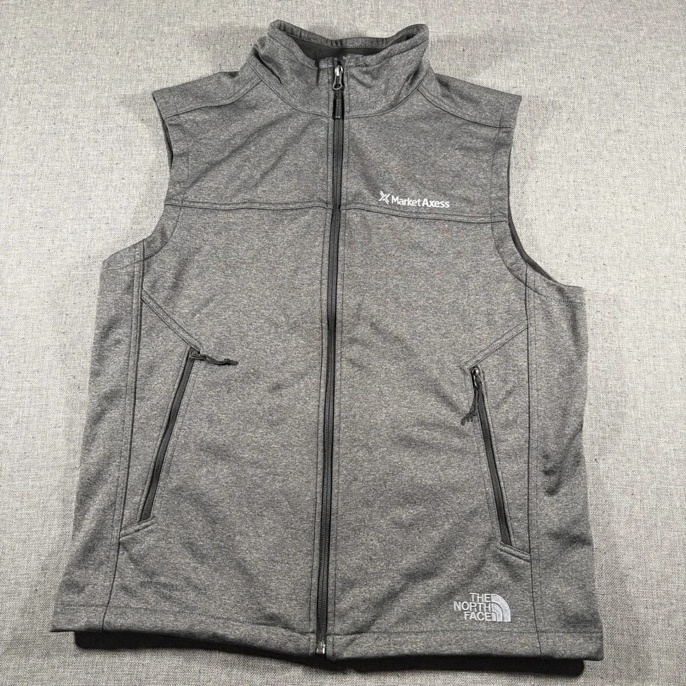 The North Face Vest Mens Medium Gray‎ WindWall Softshell Full Zip NF0A3LGZ
